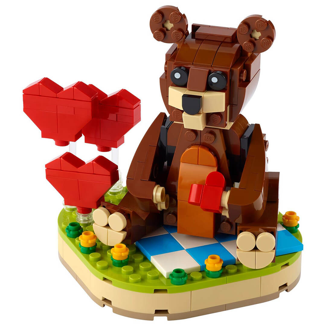 LEGO 40462 Walentynkowy niedźwiedź brunatny ułożone