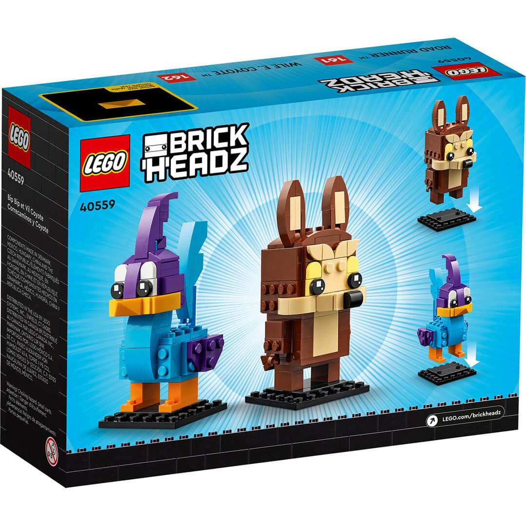 LEGO BrickHeadz 40559 Struś Pędziwiatr i Wiluś E Kojot pudełko tył