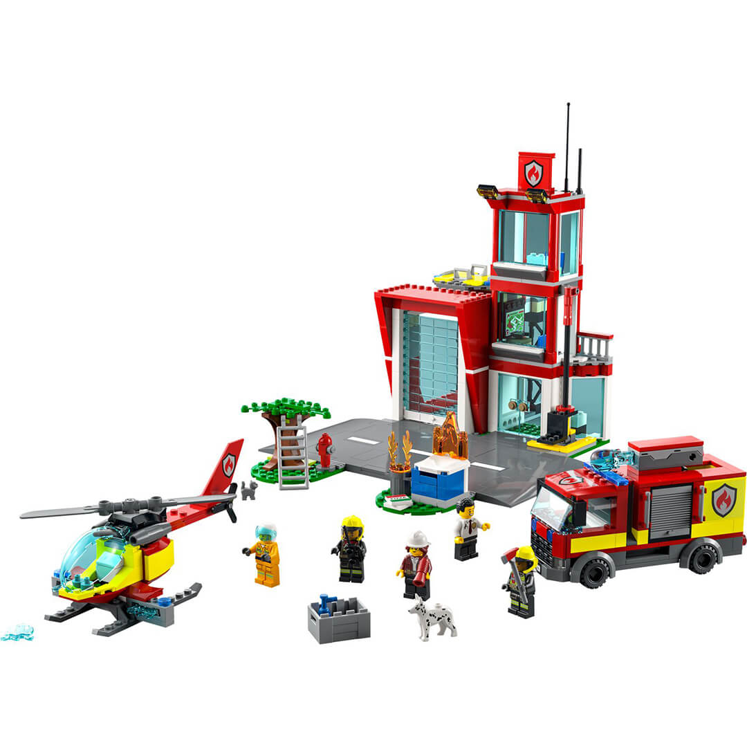 LEGO City 60320 Remiza strażacka ułożone