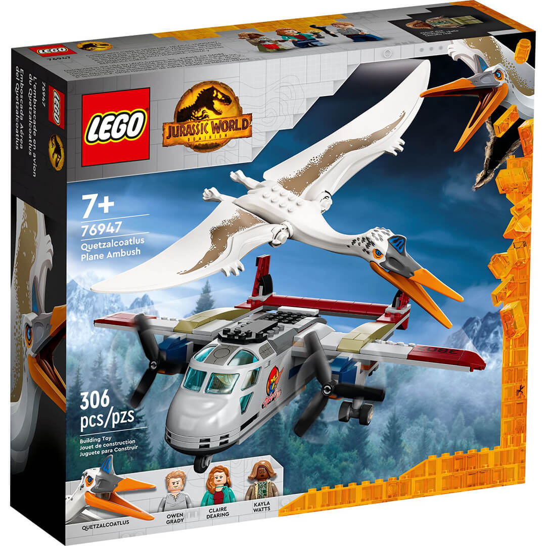 LEGO Jurassic World 76947 Kecalkoatl zasadzka z samolotem pudełko