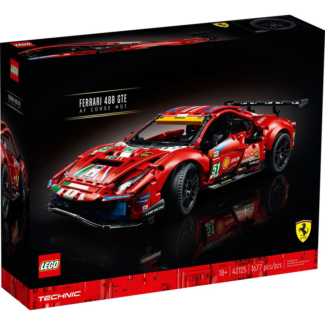 LEGO Technic 42125 Ferrari 488 GTE AF Corse #51 pudełko LEGO Technic 42125 Ferrari 488 GTE AF Corse #51 pudełko