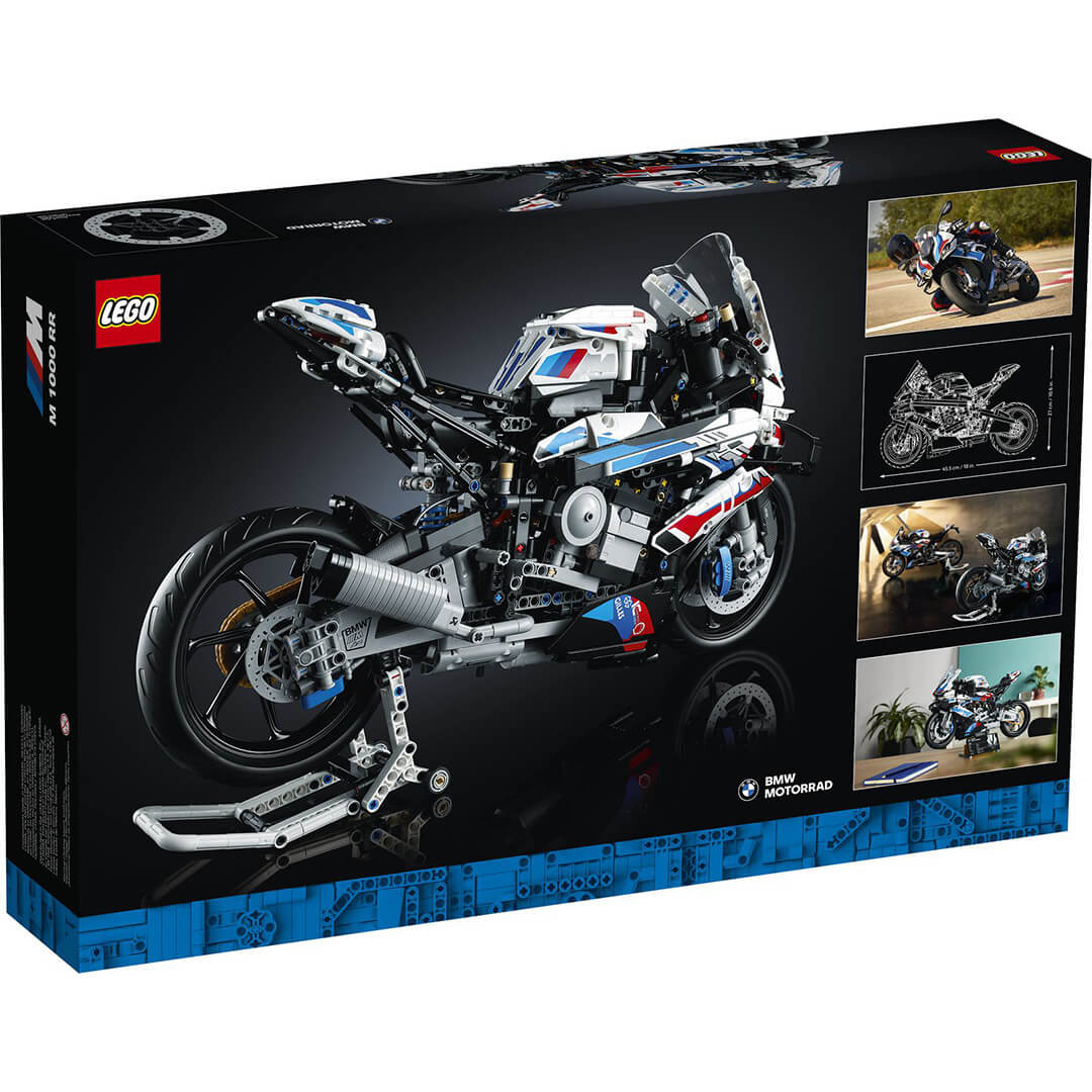 LEGO Technic 42130 BMW M 1000 RR pudełko tył LEGO Technic 42130 BMW M 1000 RR pudełko tył
